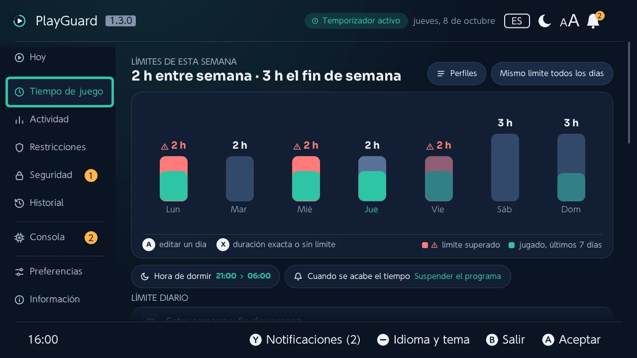 Tiempo de juego
