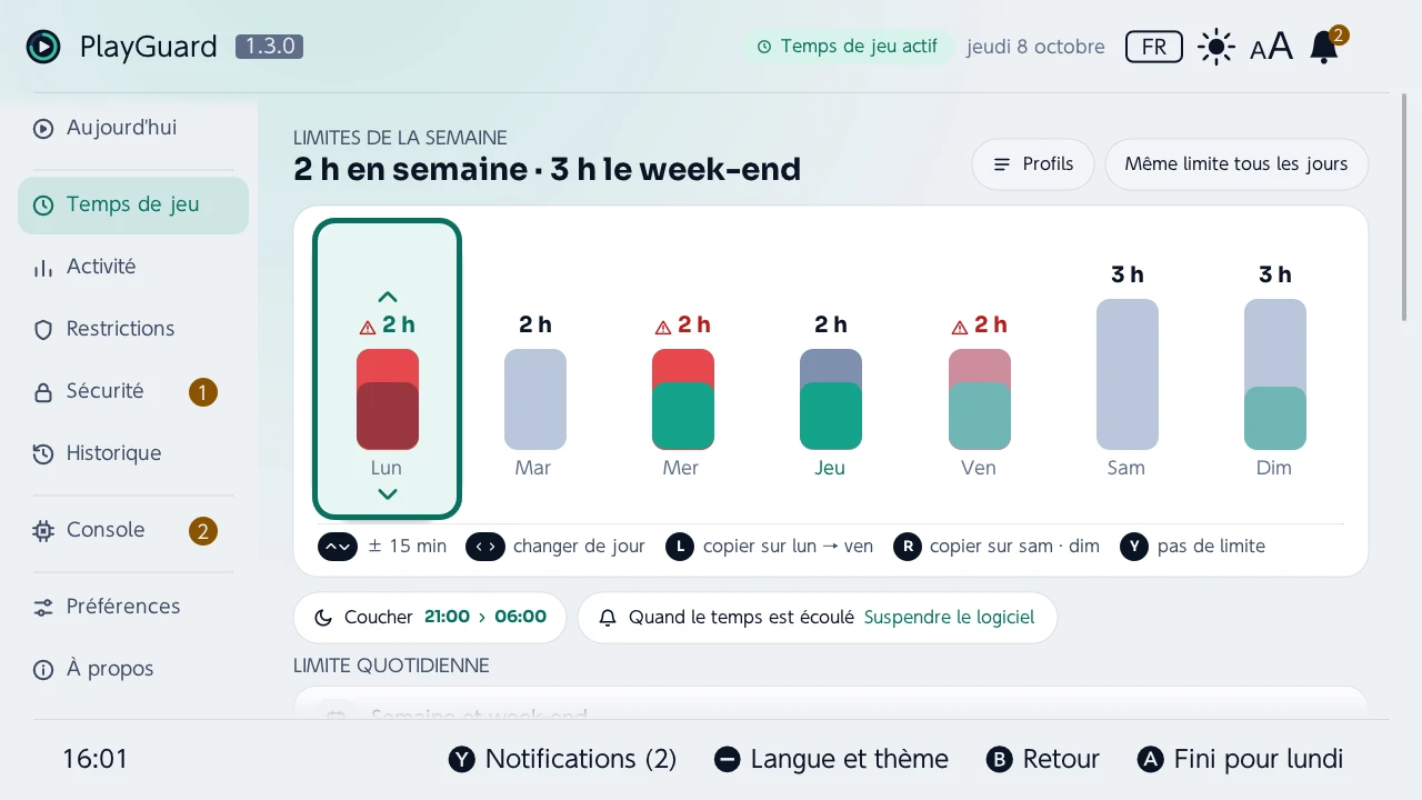 Un jour en modification