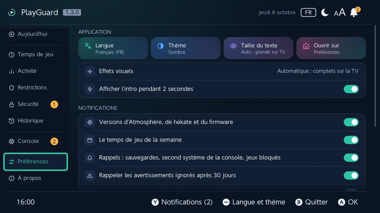 Préférences