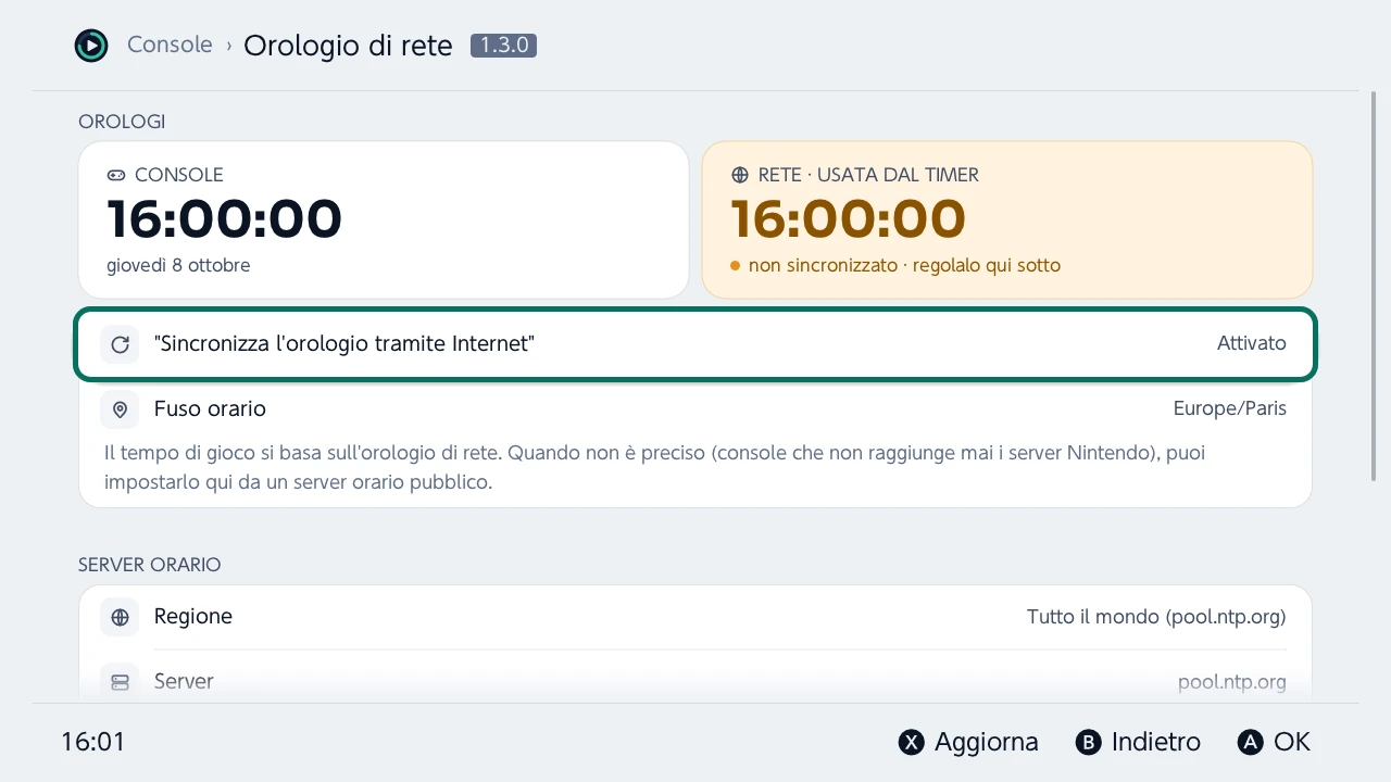 Orologio di rete