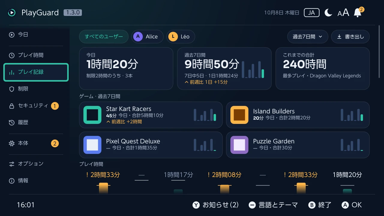 プレイ記録