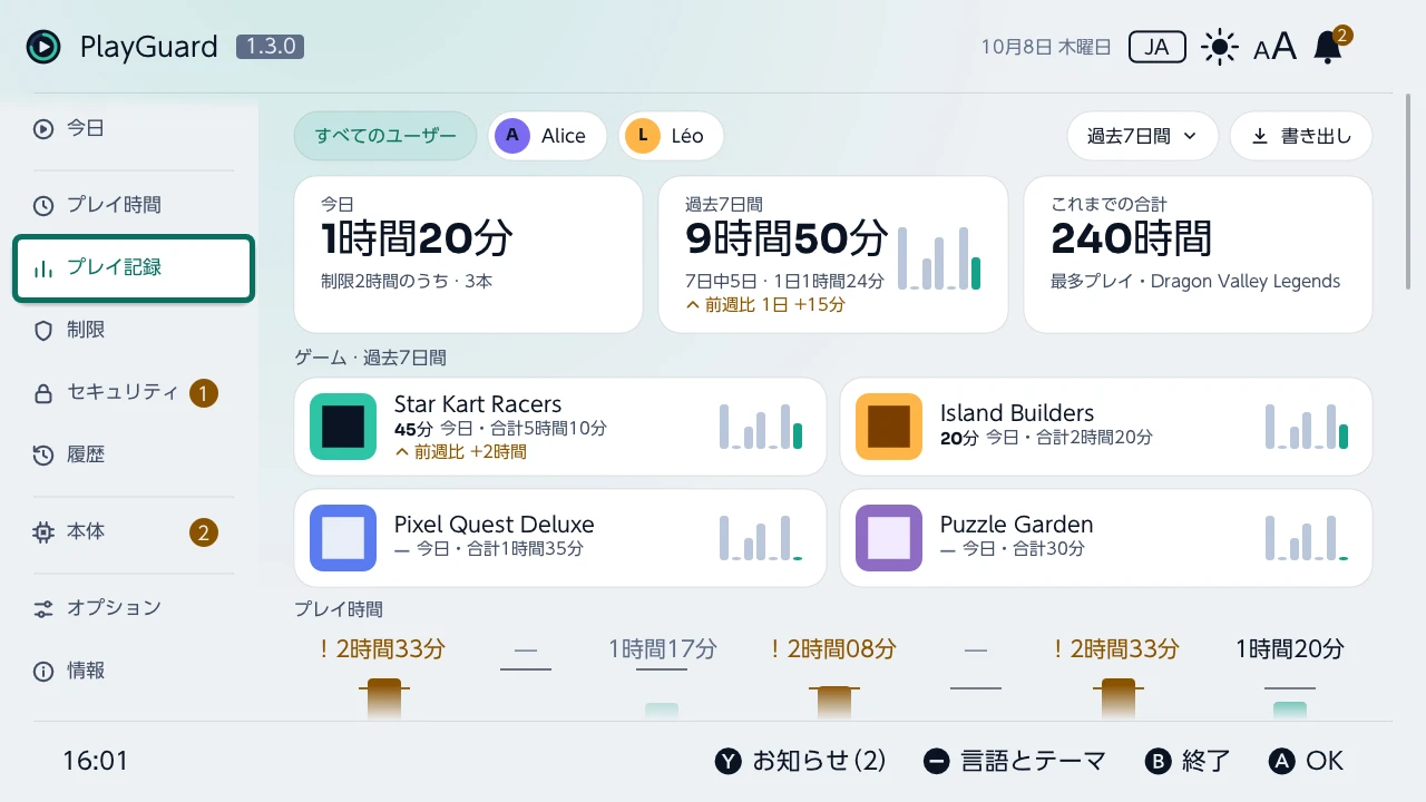 プレイ記録
