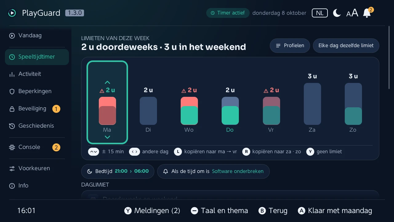 Een dag bewerken