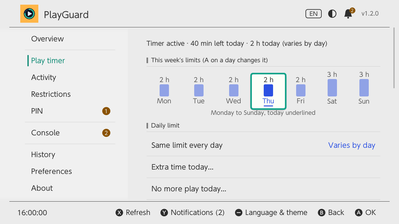 Play timer