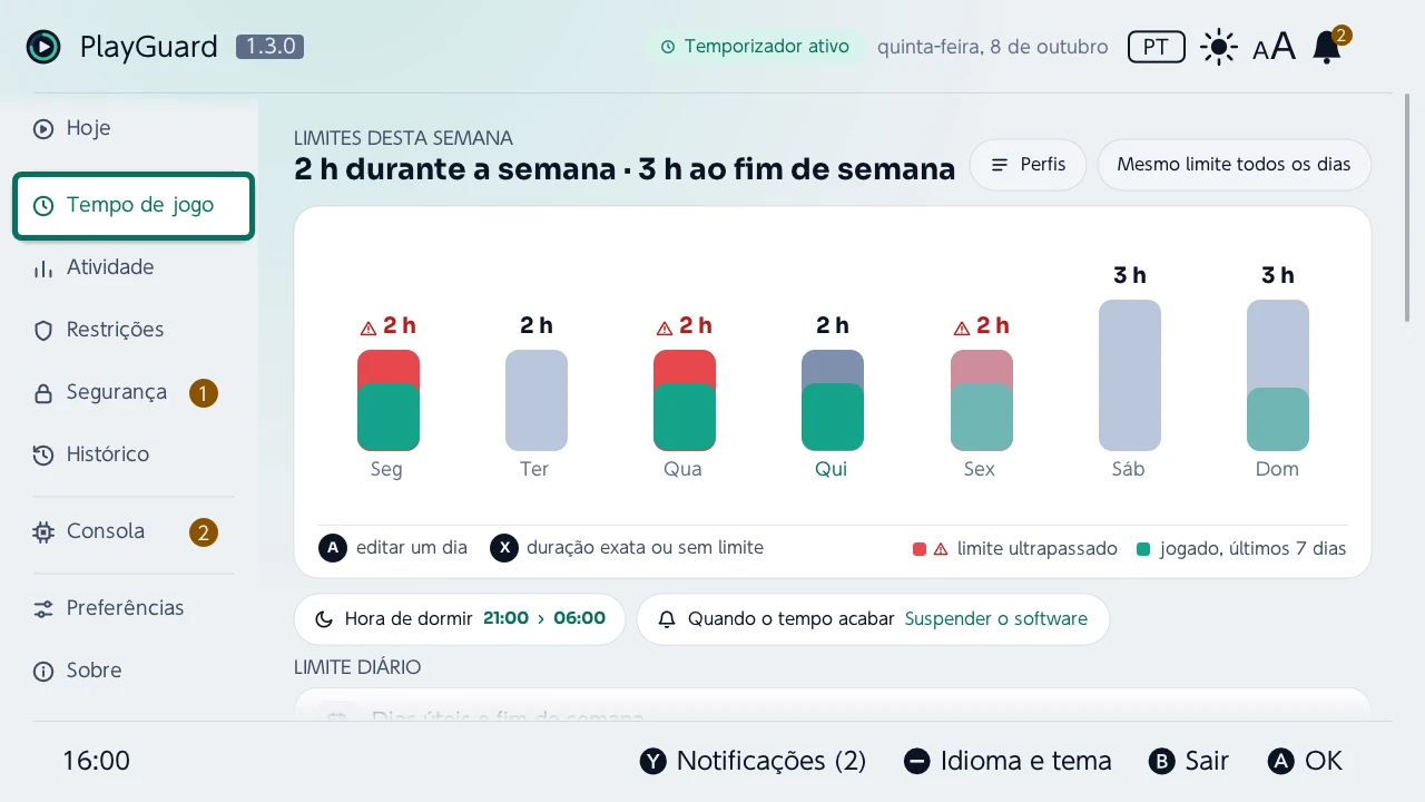 Tempo de jogo